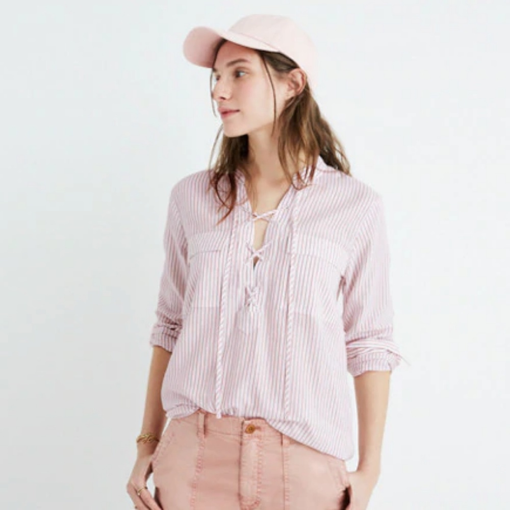 Madewell lace-up shirt